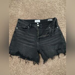 Dear John black denim shorts